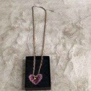 🆕 BETSEY JOHNSON Heart Necklace 30” Long